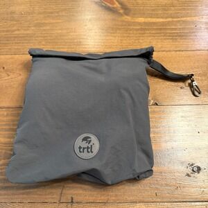 TRTL Travel Pillow Black Fleece with Carrying Pouch Airplane Comfort Ergonomic